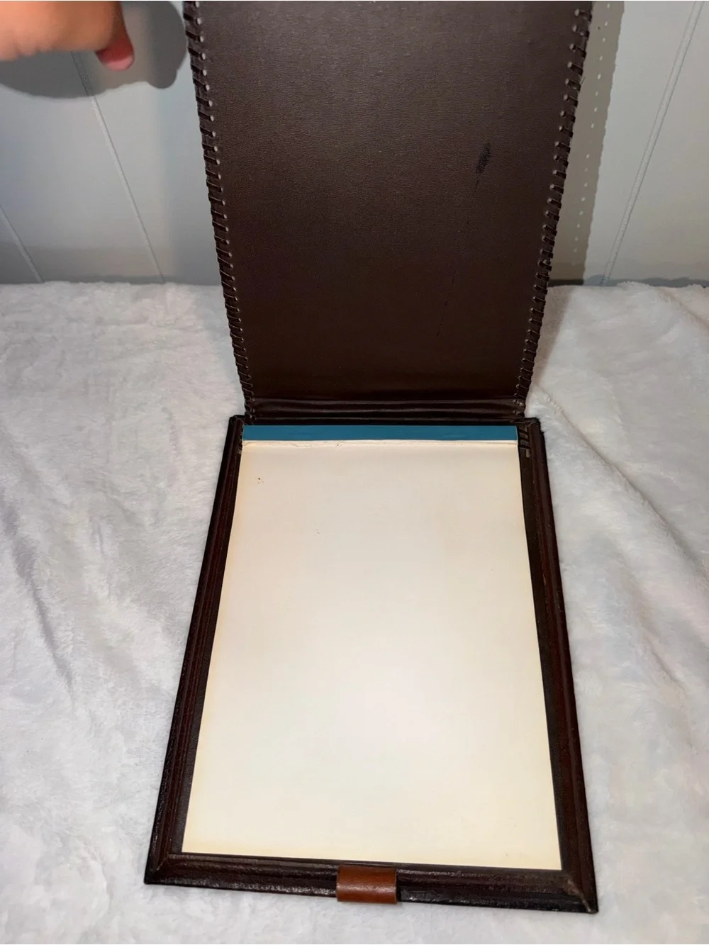 Vintage Don Quixote Spanish Hand Tooled Leather Desk Note Pad Holder- Read